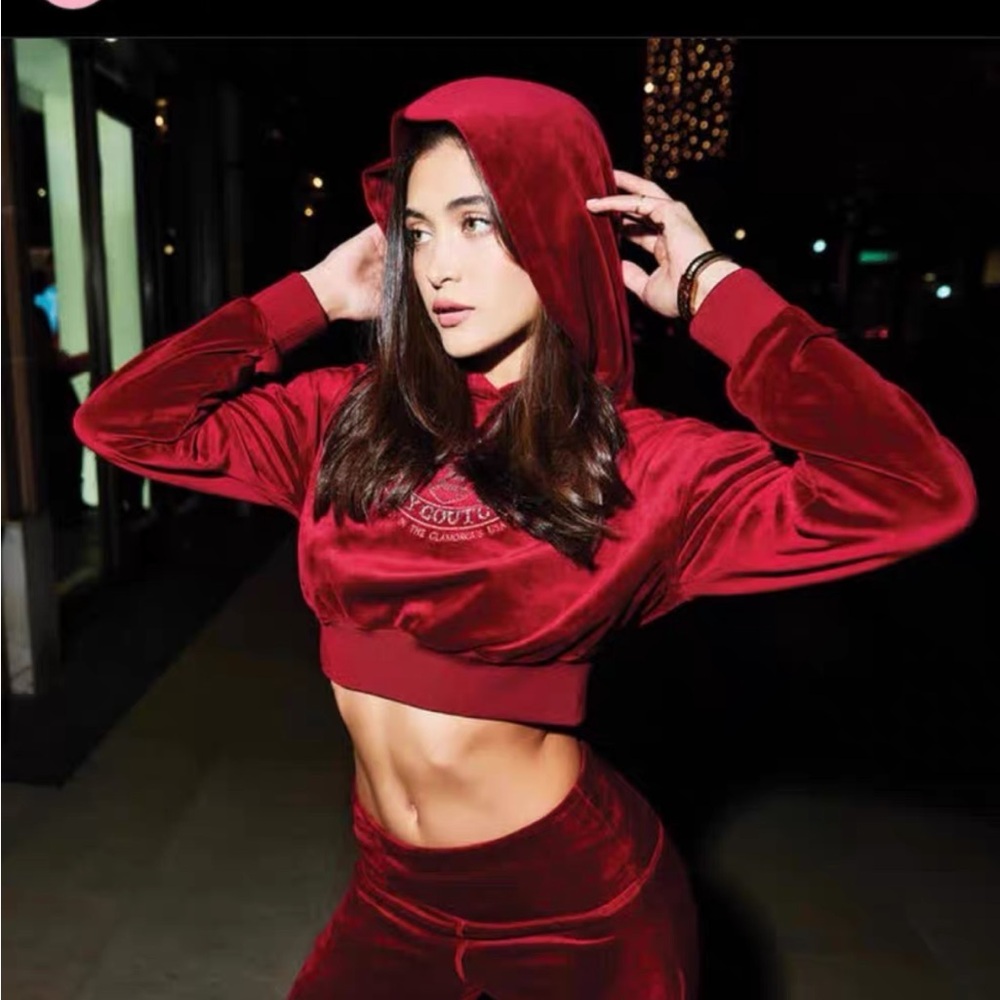 Juicy Couture Cropped Scottie Hoodie and pant set